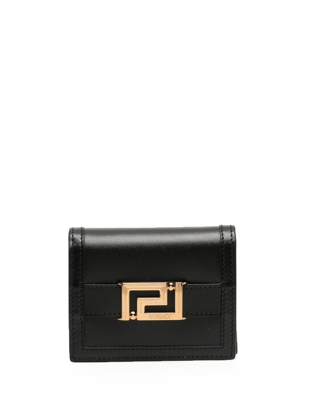 Versace Greca Goddess 对折钱包 - 黑色