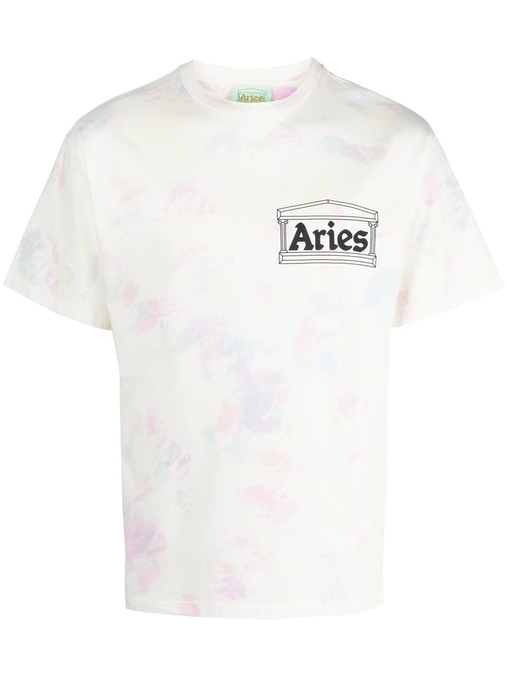 Aries logo印花细节T恤 - 白色