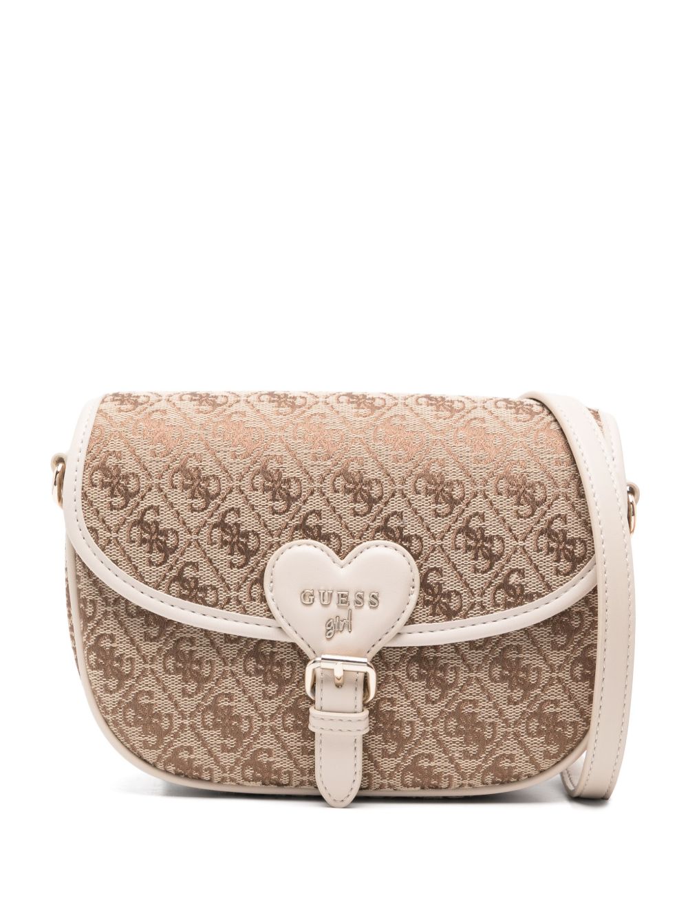 guess kids logo提花斜挎包 - 中性色