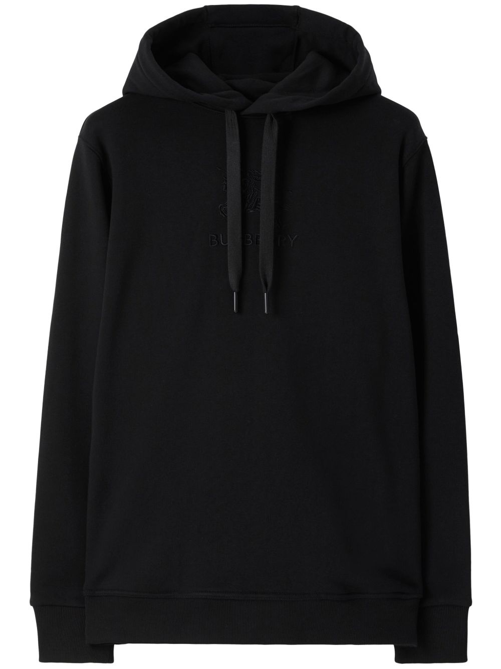 Burberry EKD 刺绣棉连帽衫 - 黑色