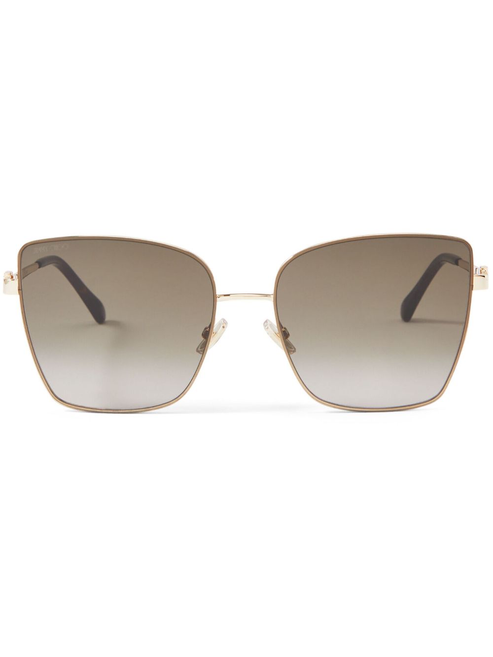 Jimmy Choo Eyewear Vella 超大镜框太阳眼镜 - 金色