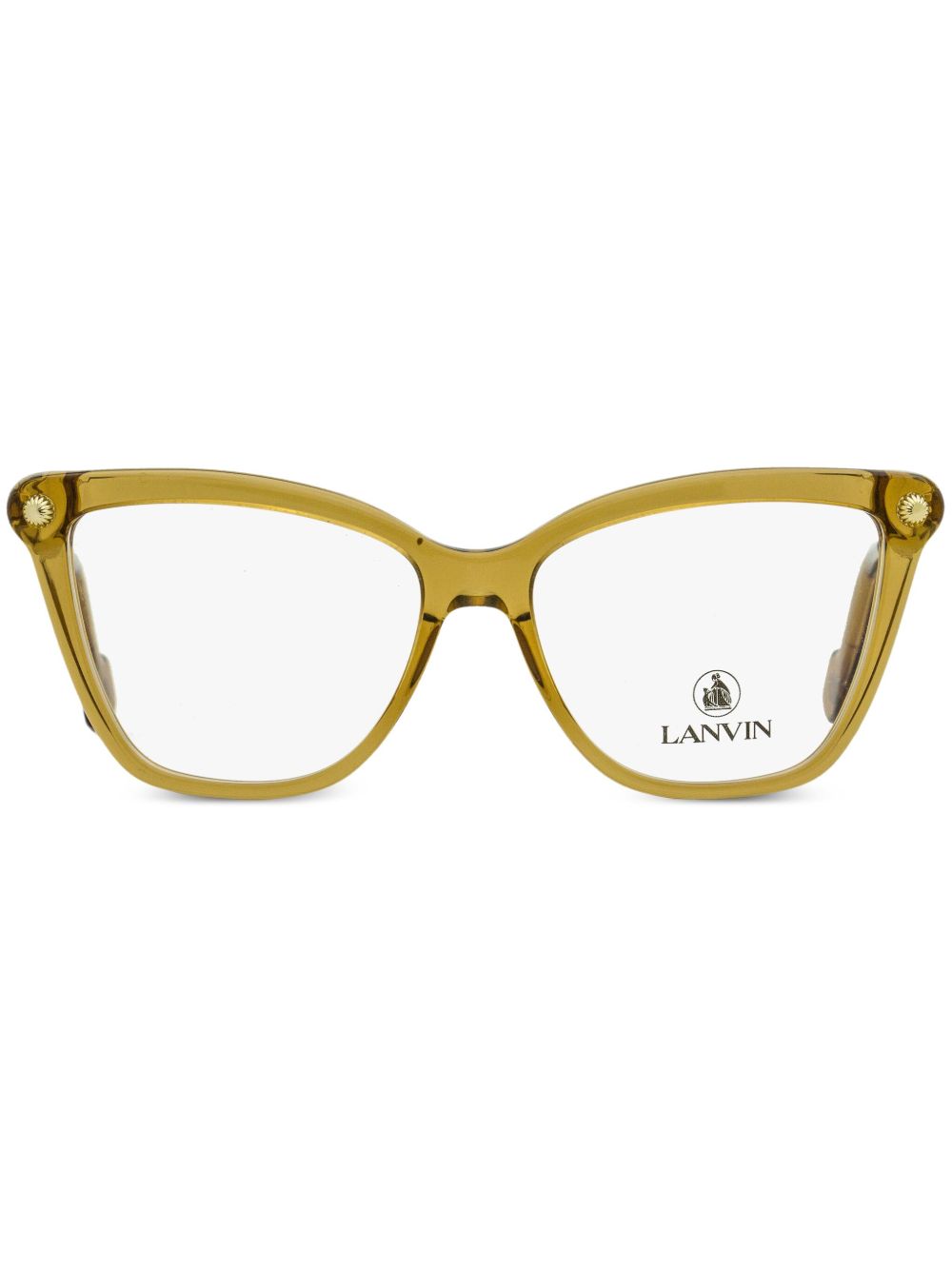 Lanvin 蝴蝶形镜框眼镜 - 黄色