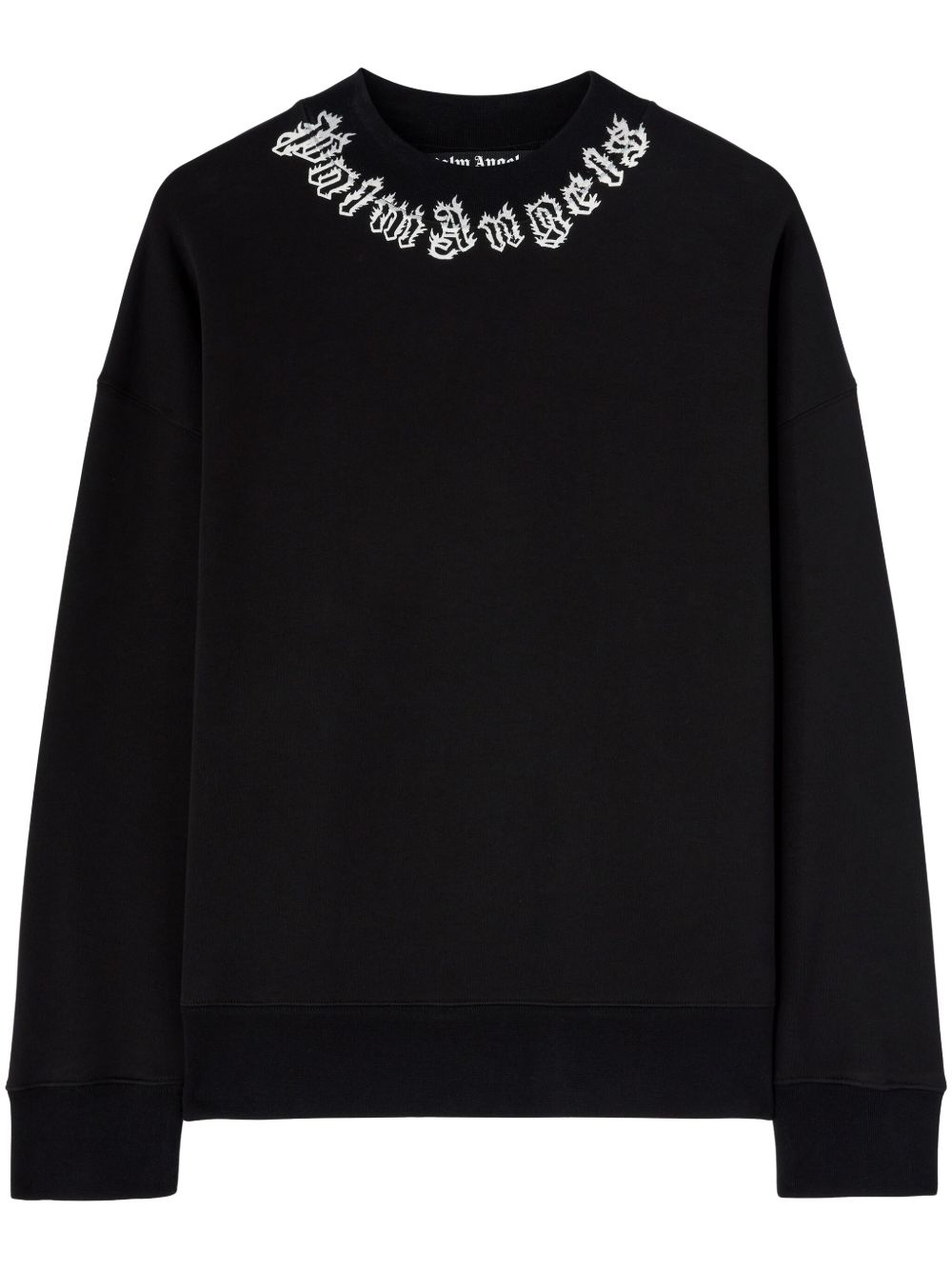Palm Angels logo印花棉卫衣 - 黑色