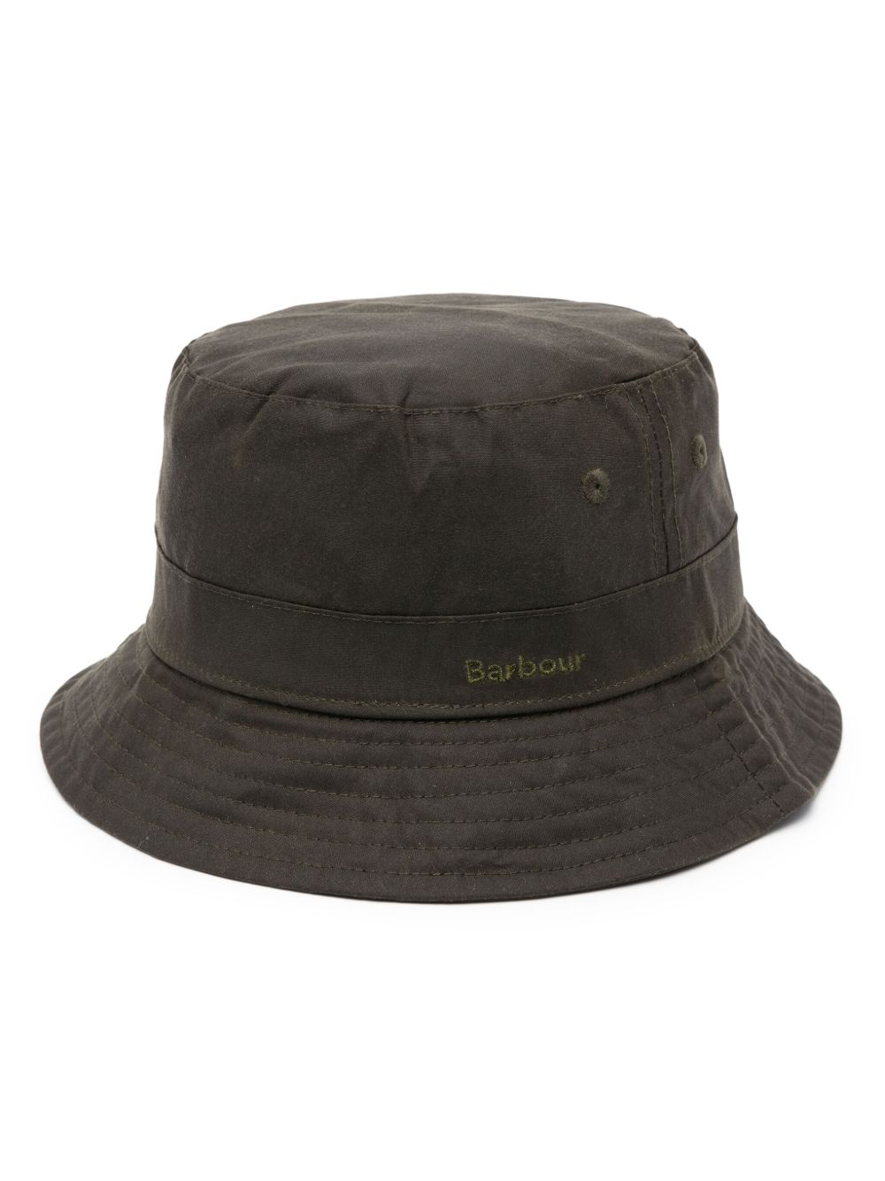 Barbour Belsay logo刺绣棉渔夫帽 - 绿色