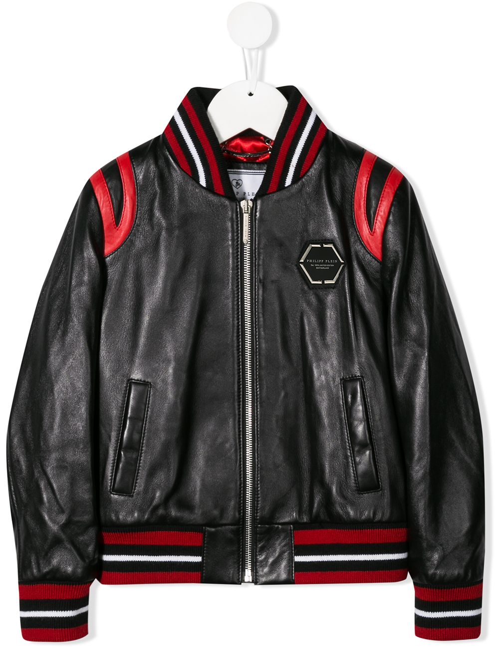 Philipp Plein Junior Space飞行员夹克 - 黑色