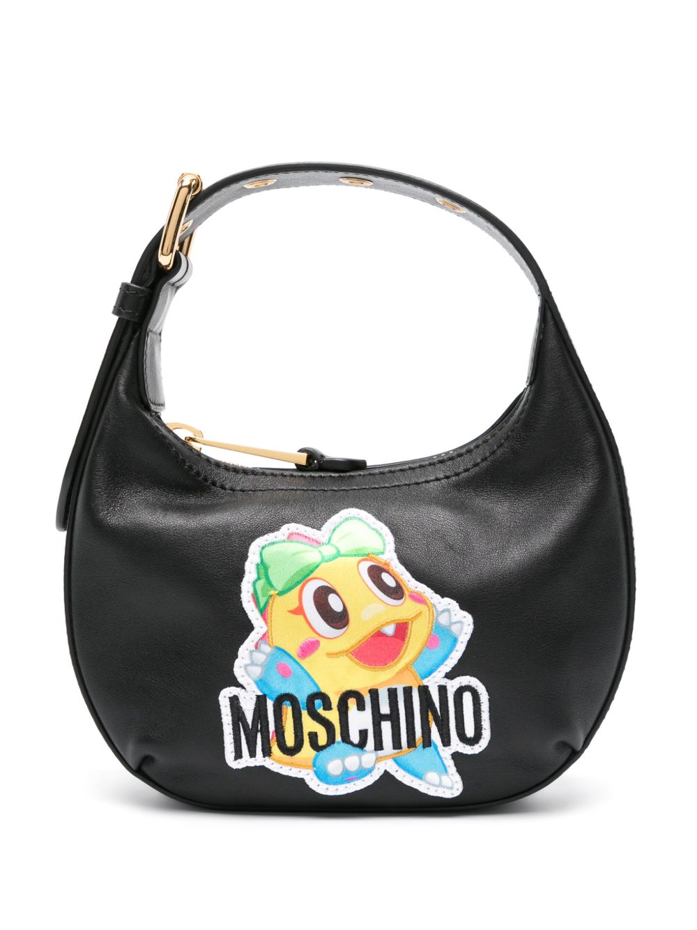 Moschino logo贴花托特包 - 黑色