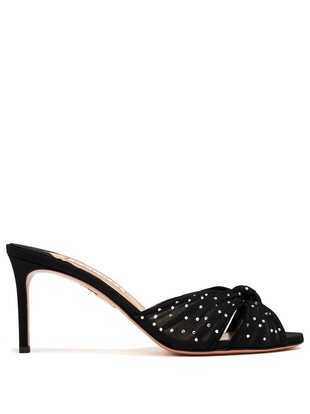 Aquazzura Slow Kisses 穆勒鞋（7.5厘米） - 黑色