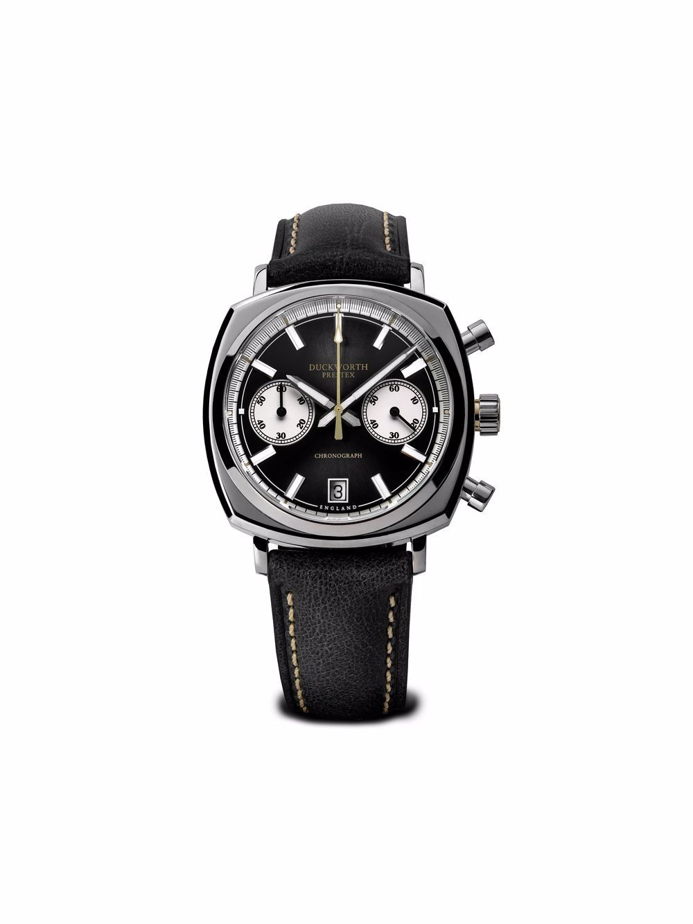 Duckworth Prestex Chronograph Sunburst 42毫米腕表 - 黑色