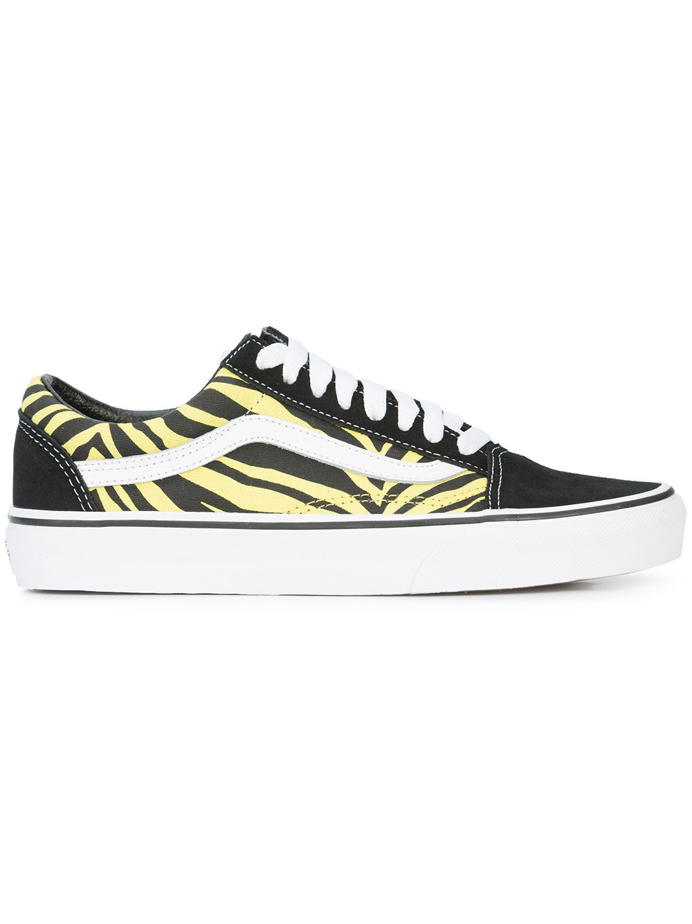 Vans Old Skool Zebra系带帆布板鞋 - 黑色