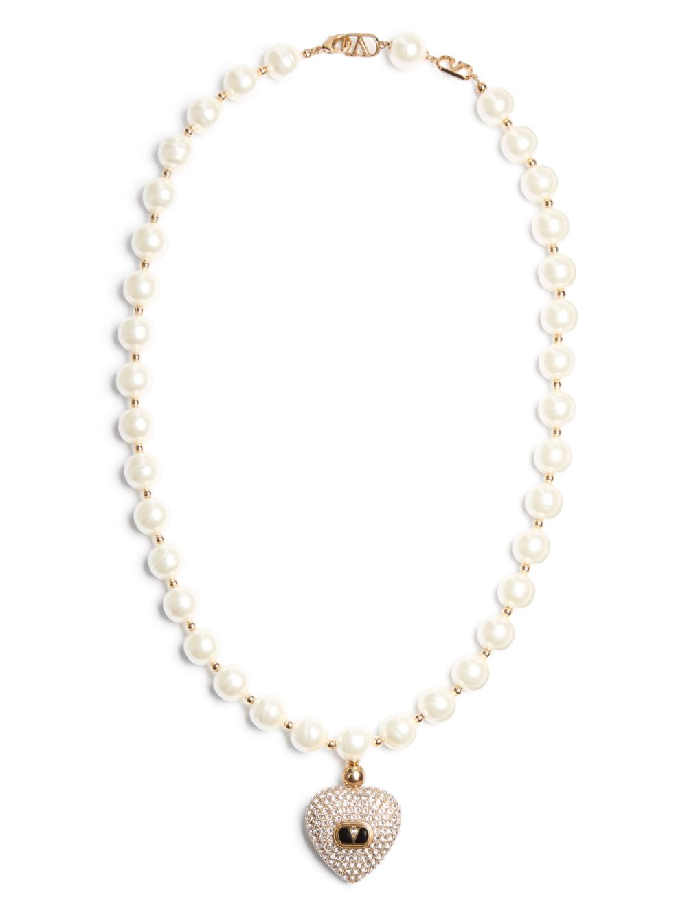 Valentino Garavani Coeur Royal 项链 - 金色