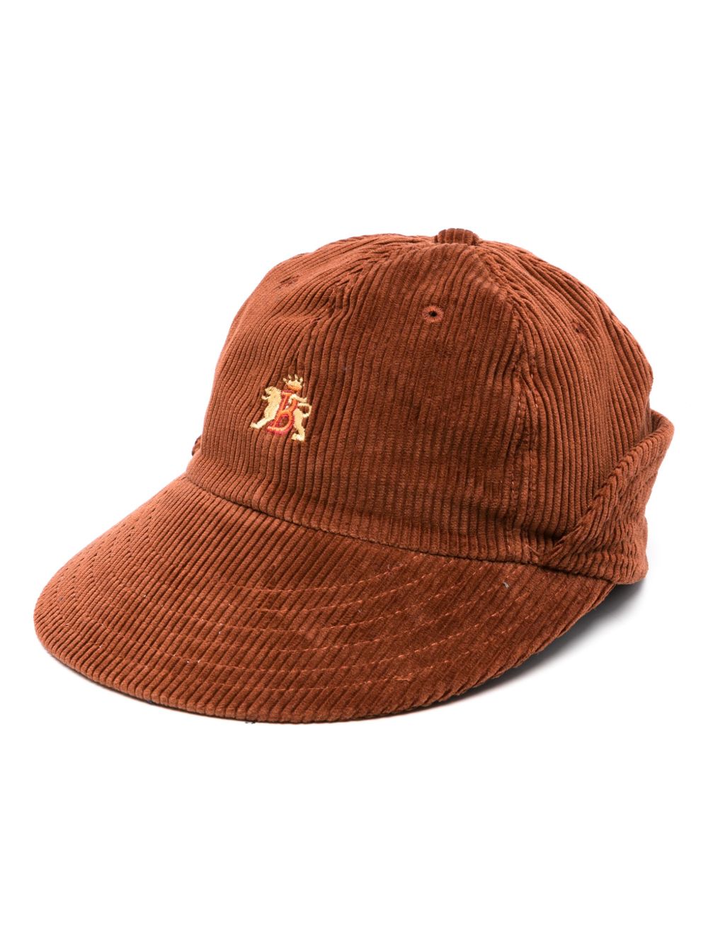 Baracuta logo刺绣灯芯绒棒球帽 - 褐色