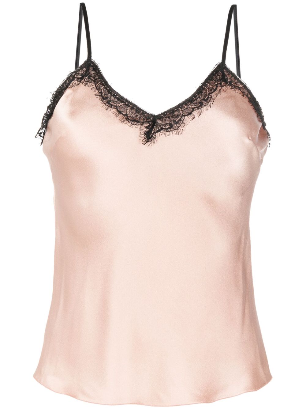 Alberta Ferretti 蕾丝边饰缎面罩衫 - 粉色