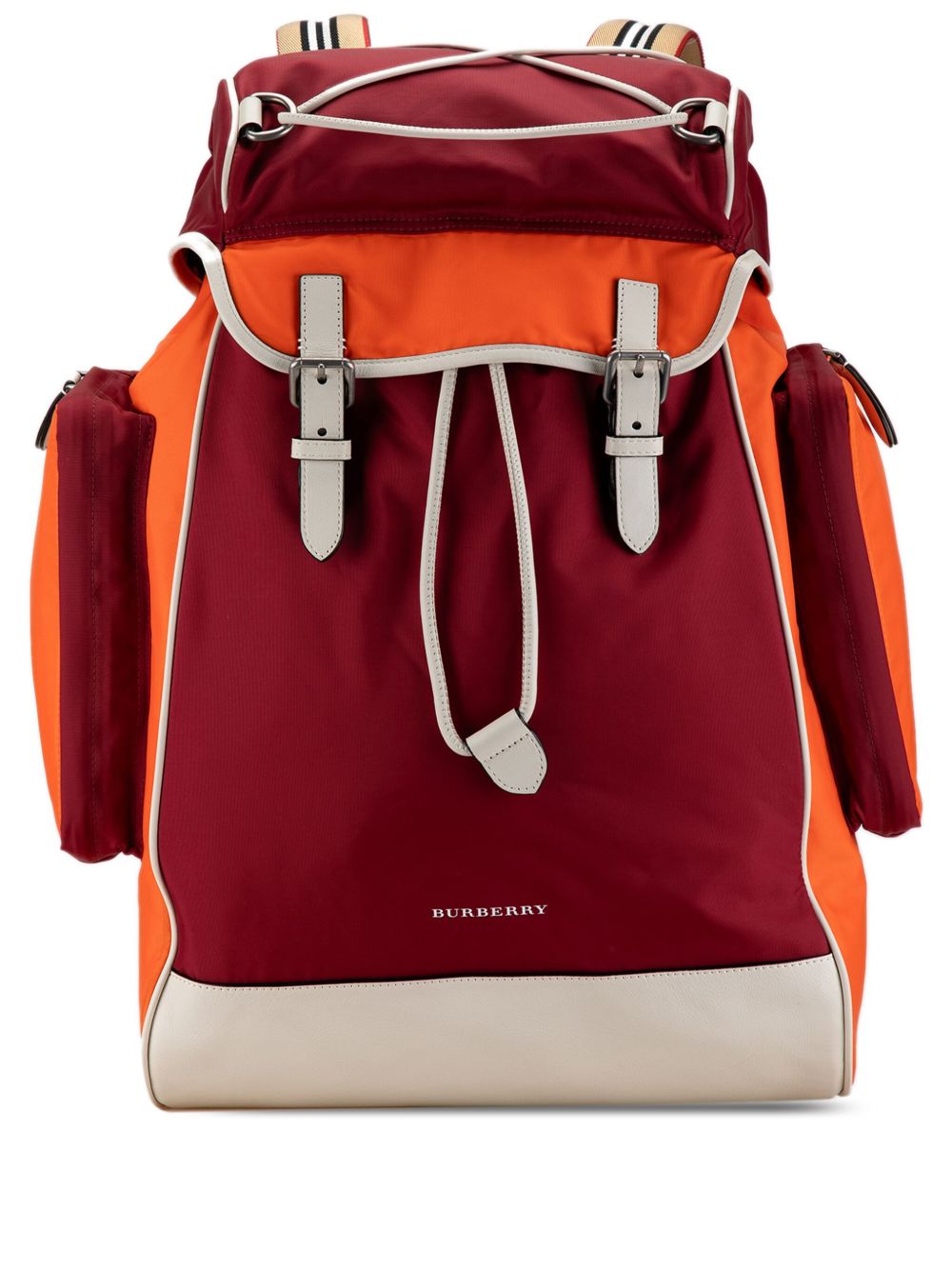 Burberry Pre-Owned Nylon ML Jack Cay 双肩包（2018-2024年典藏款） - 红色