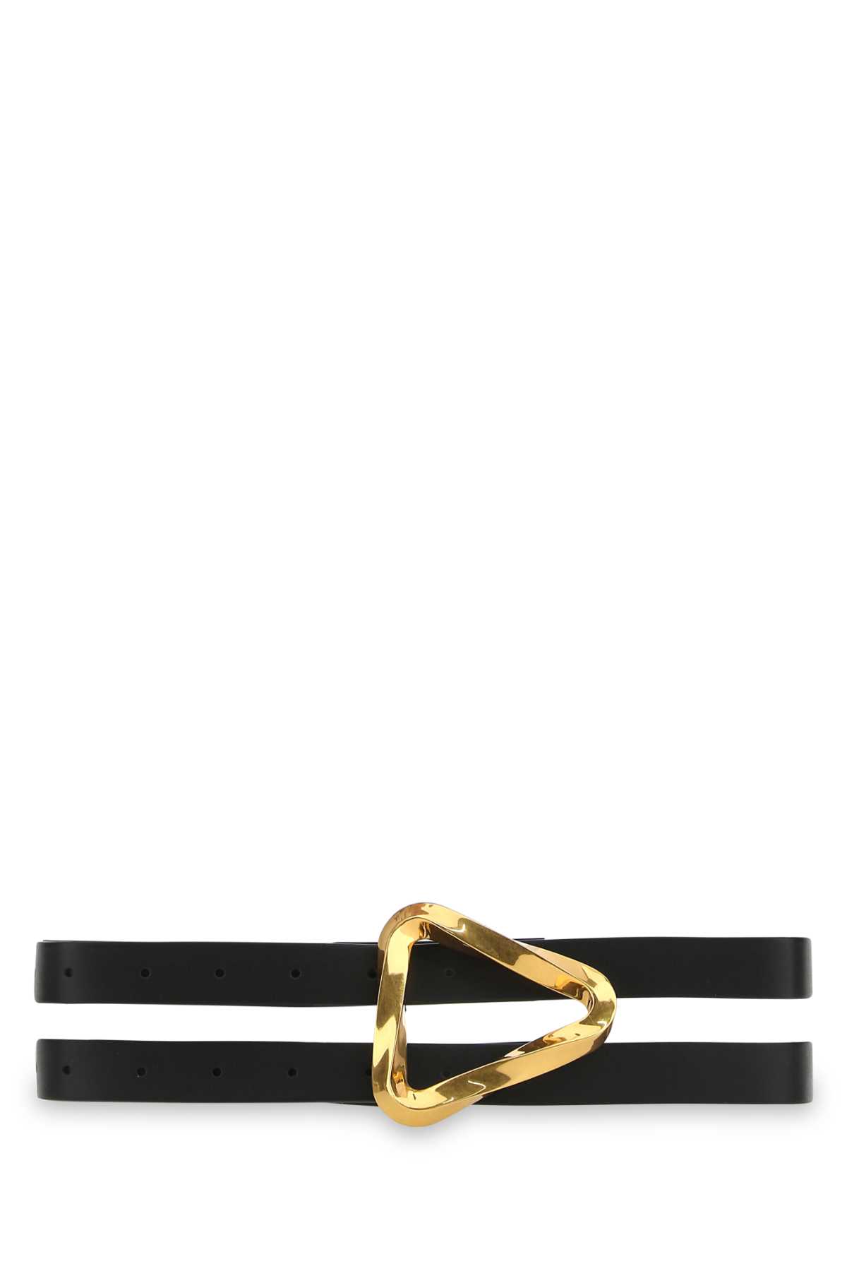 Bottega Veneta Black Leather Grasp Belt