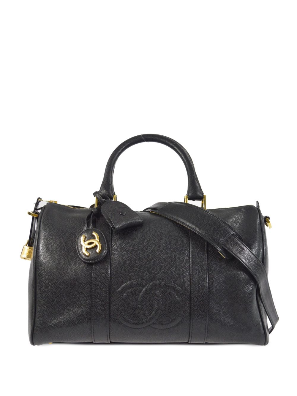 CHANEL Pre-Owned 1997 CC stitch travel bag - 黑色