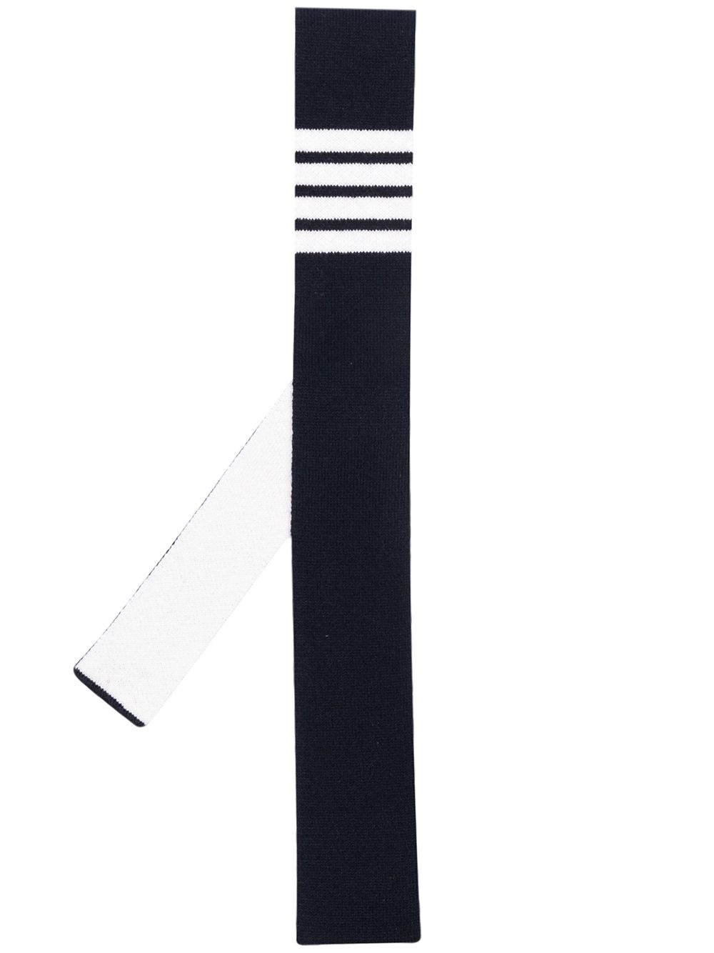 Thom Browne 四条纹针织领带 - 蓝色