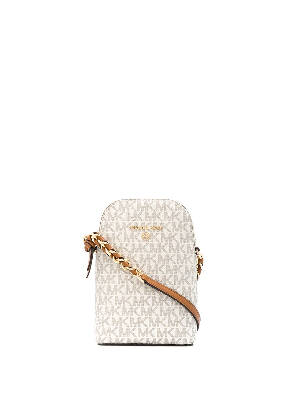 Michael Kors logo印花小号斜挎包 - 白色