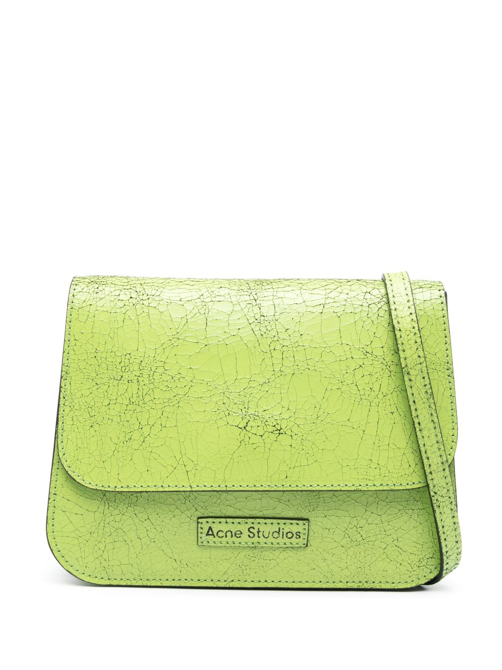 Acne Studios Platt 裂纹效果单肩包 - 绿色
