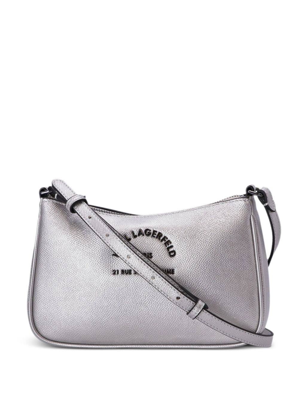 Karl Lagerfeld Rue St-Guillaume 小号斜挎包 - 银色