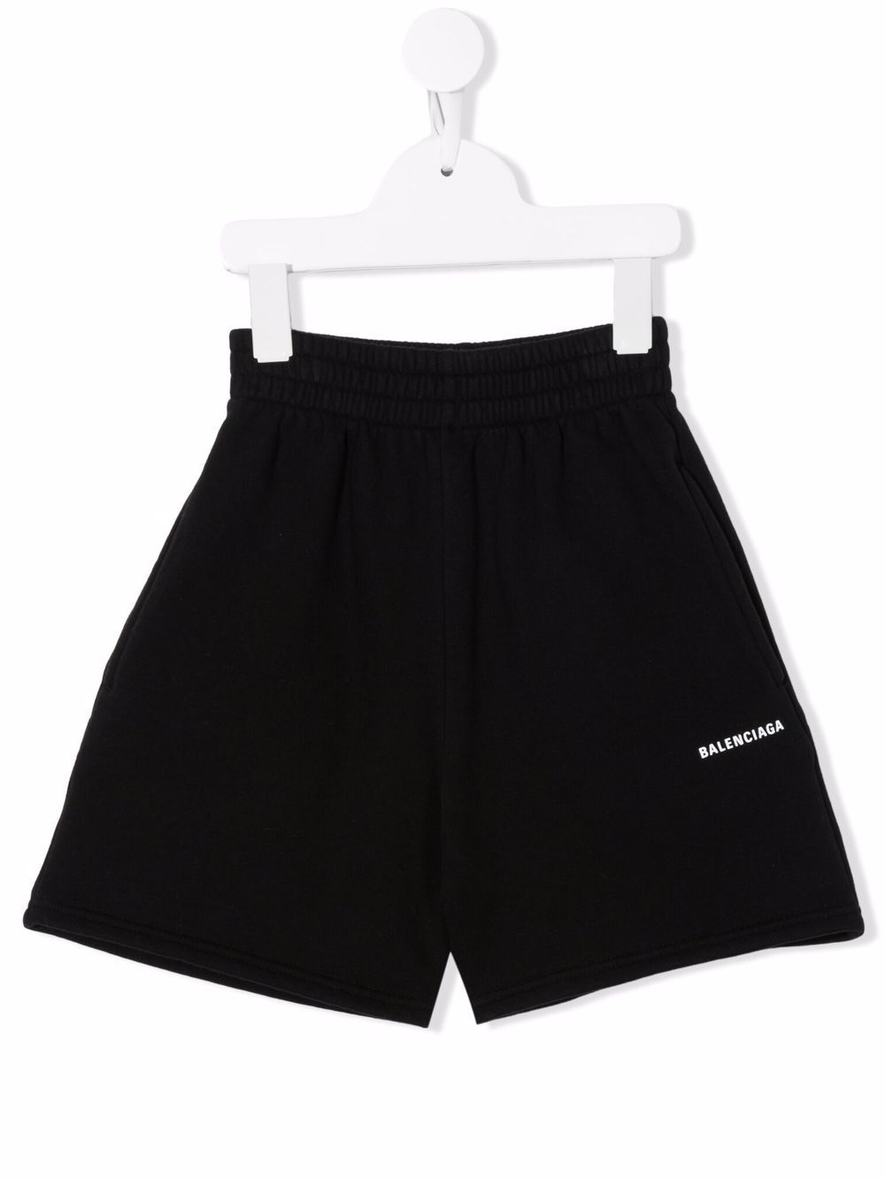 Balenciaga Kids Hand Drawn 棉短裤 - 黑色