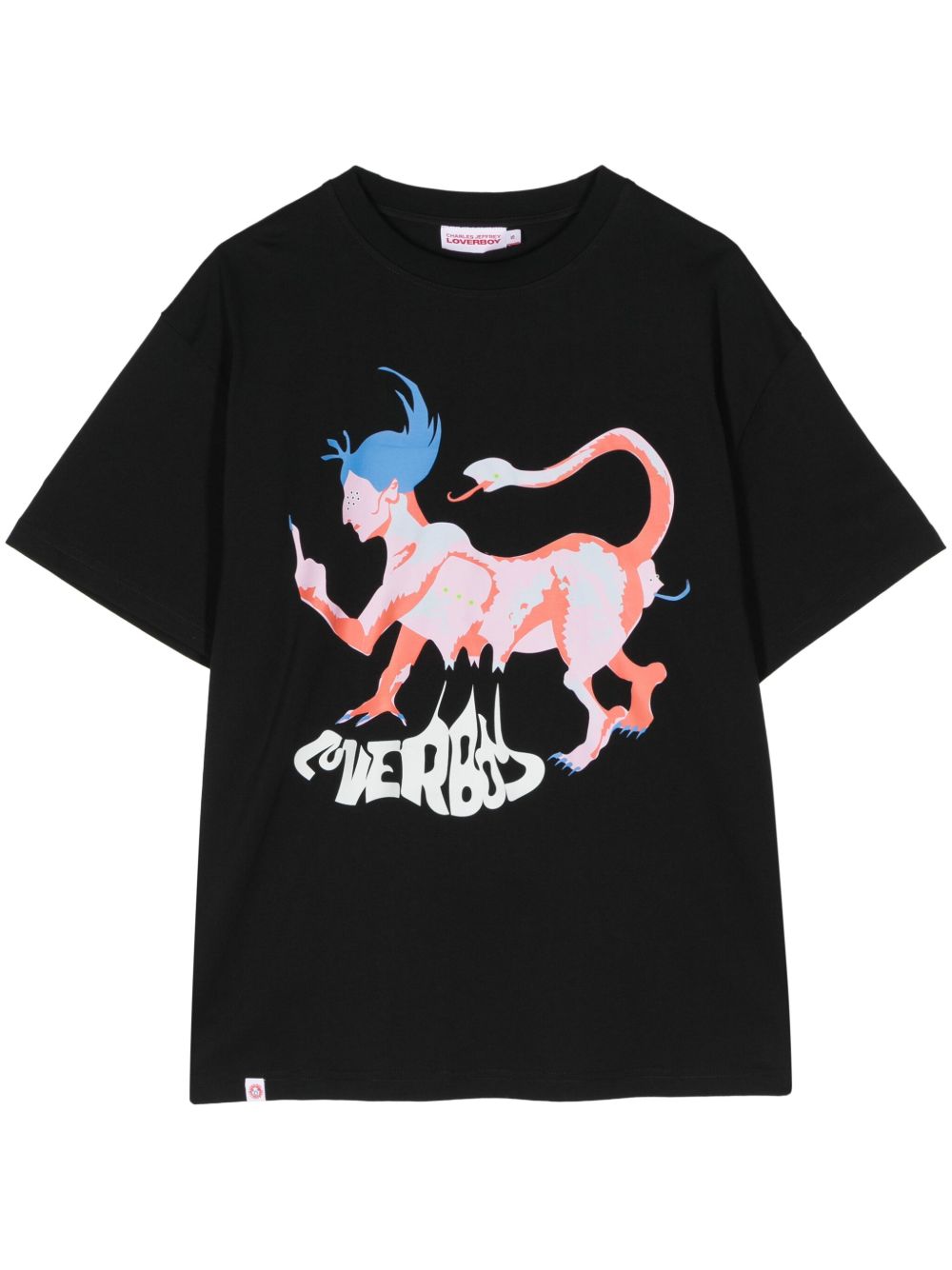 Charles Jeffrey Loverboy 图案印花棉T恤 - 黑色