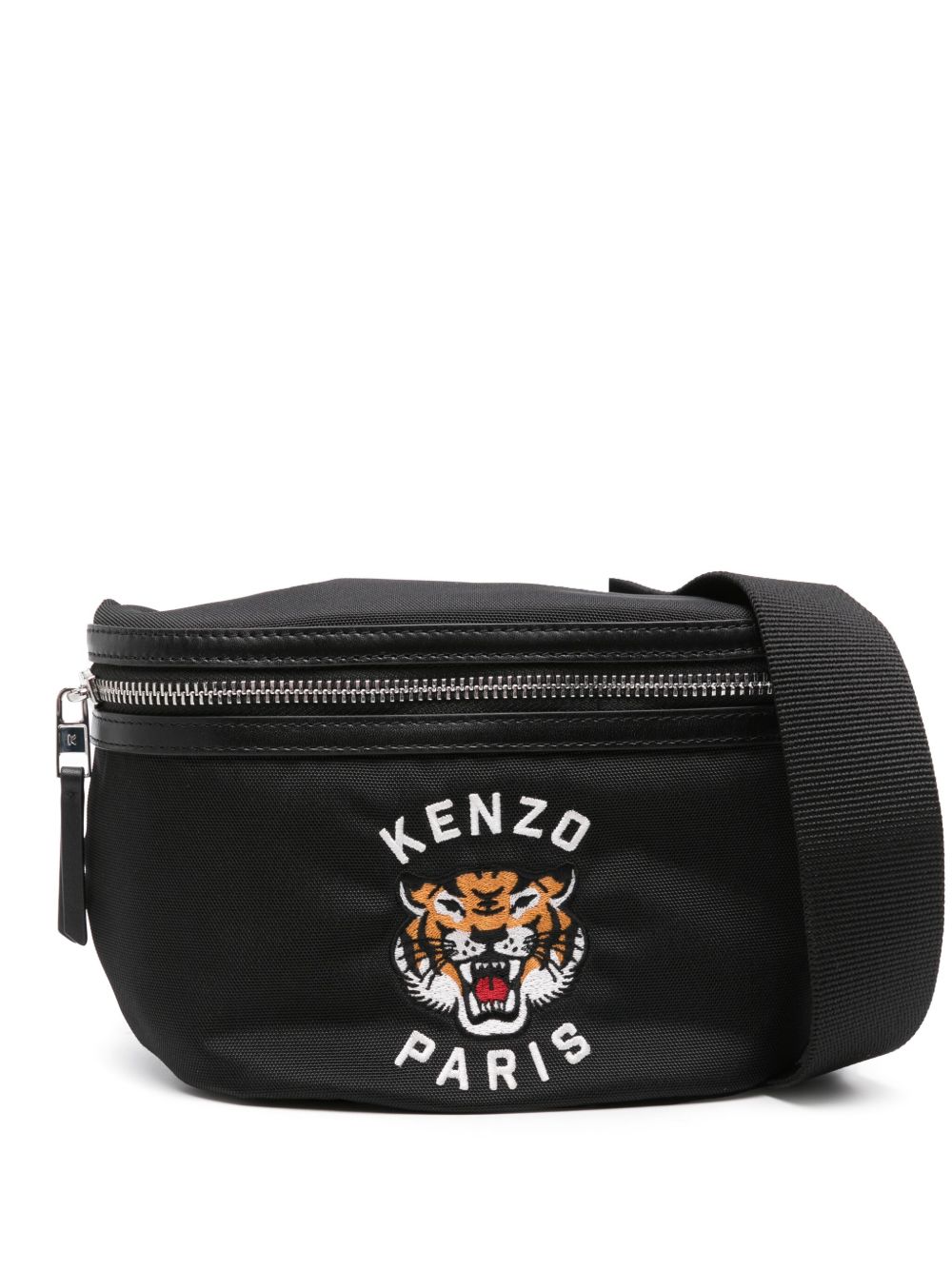 Kenzo Varsity logo刺绣腰包 - 黑色