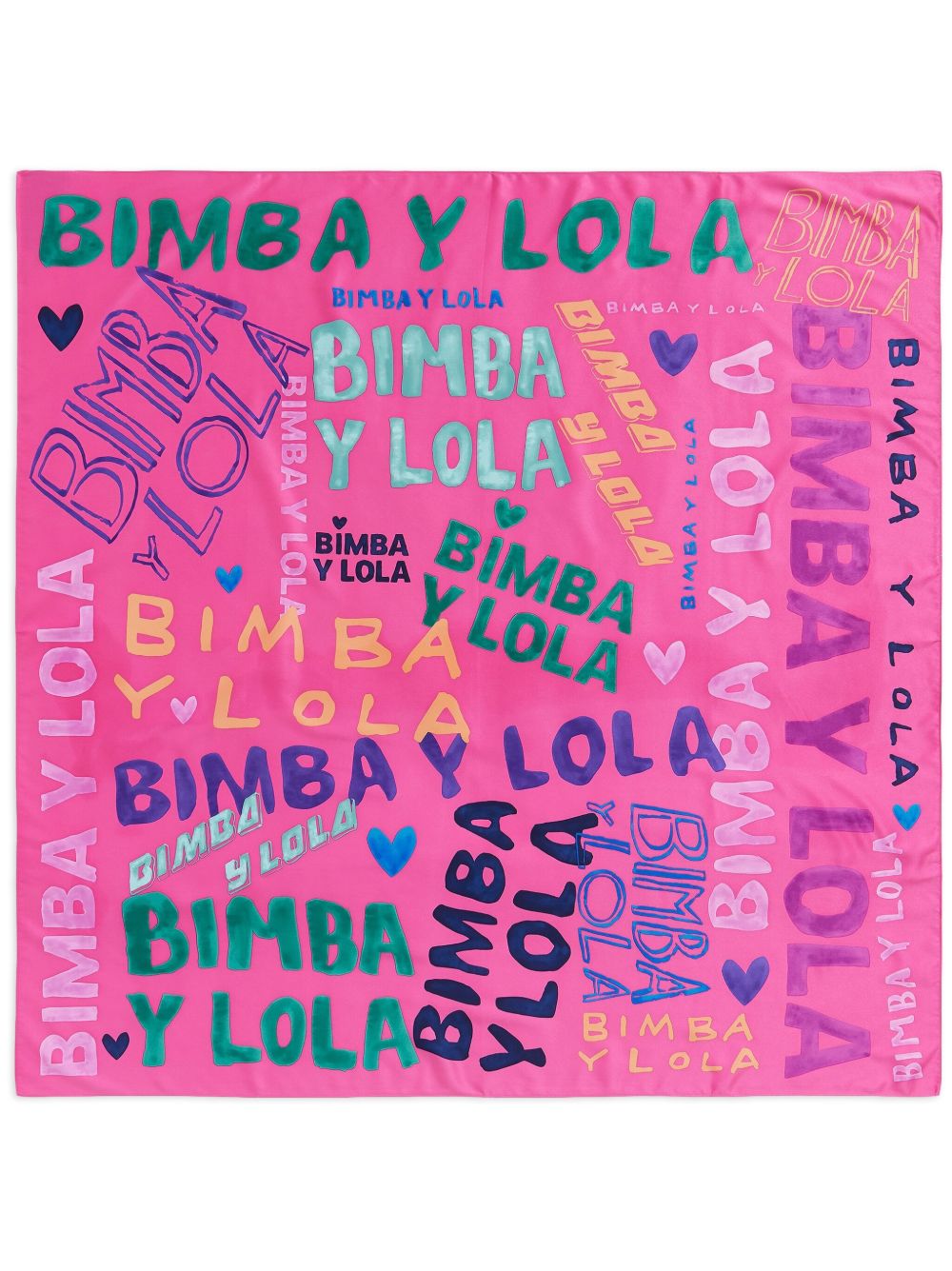 Bimba y Lola 大面积logo印花围巾 - 粉色