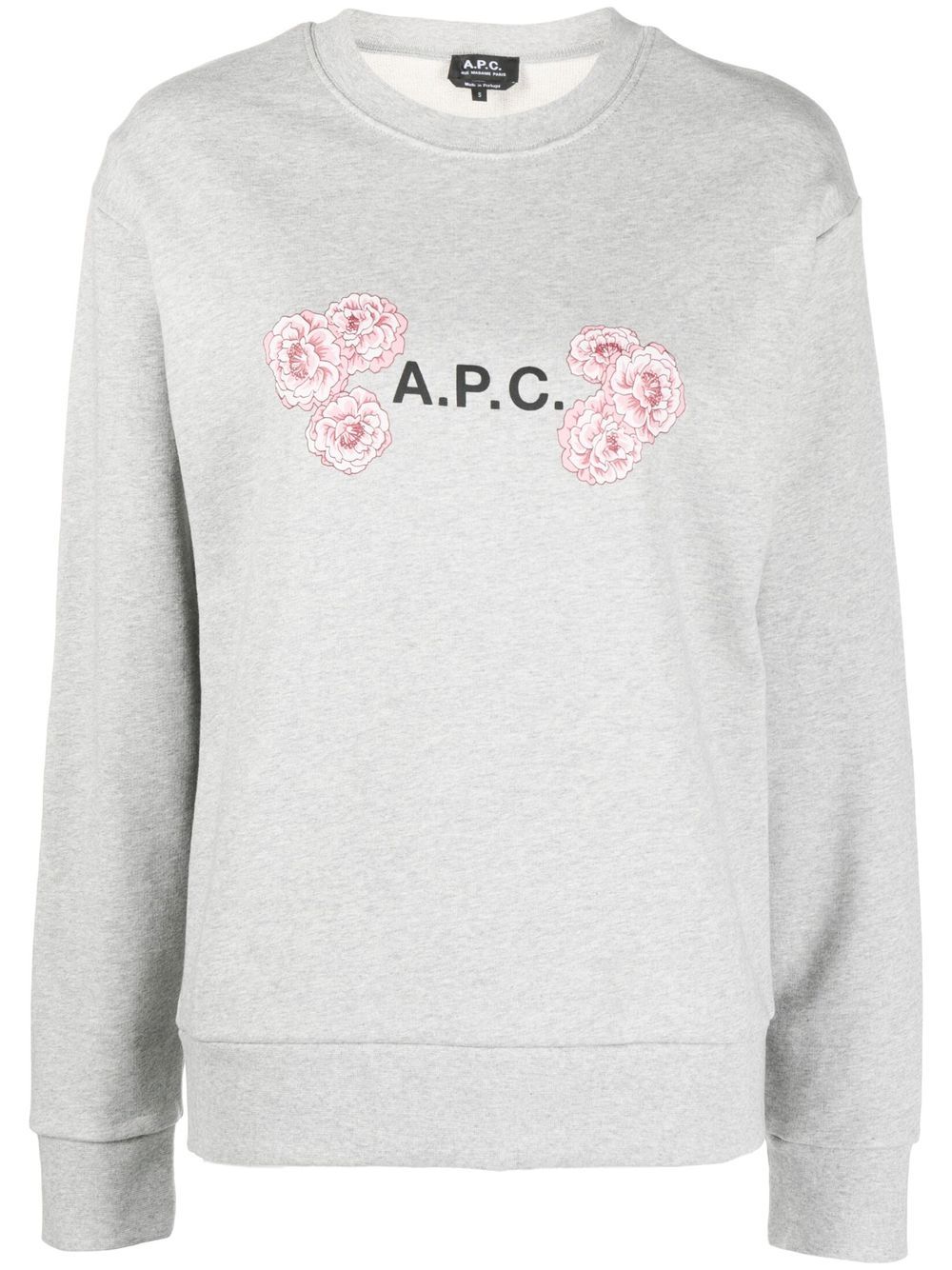 A.P.C. 花卉logo印花卫衣 - 灰色