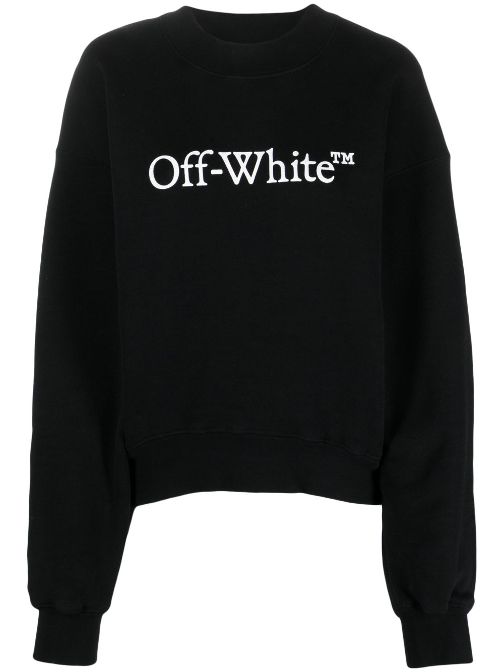 Off-White Bookish logo印花棉卫衣 - 黑色