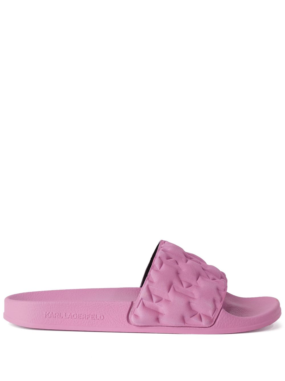 Karl Lagerfeld Monogram 衬垫凉鞋 - 粉色