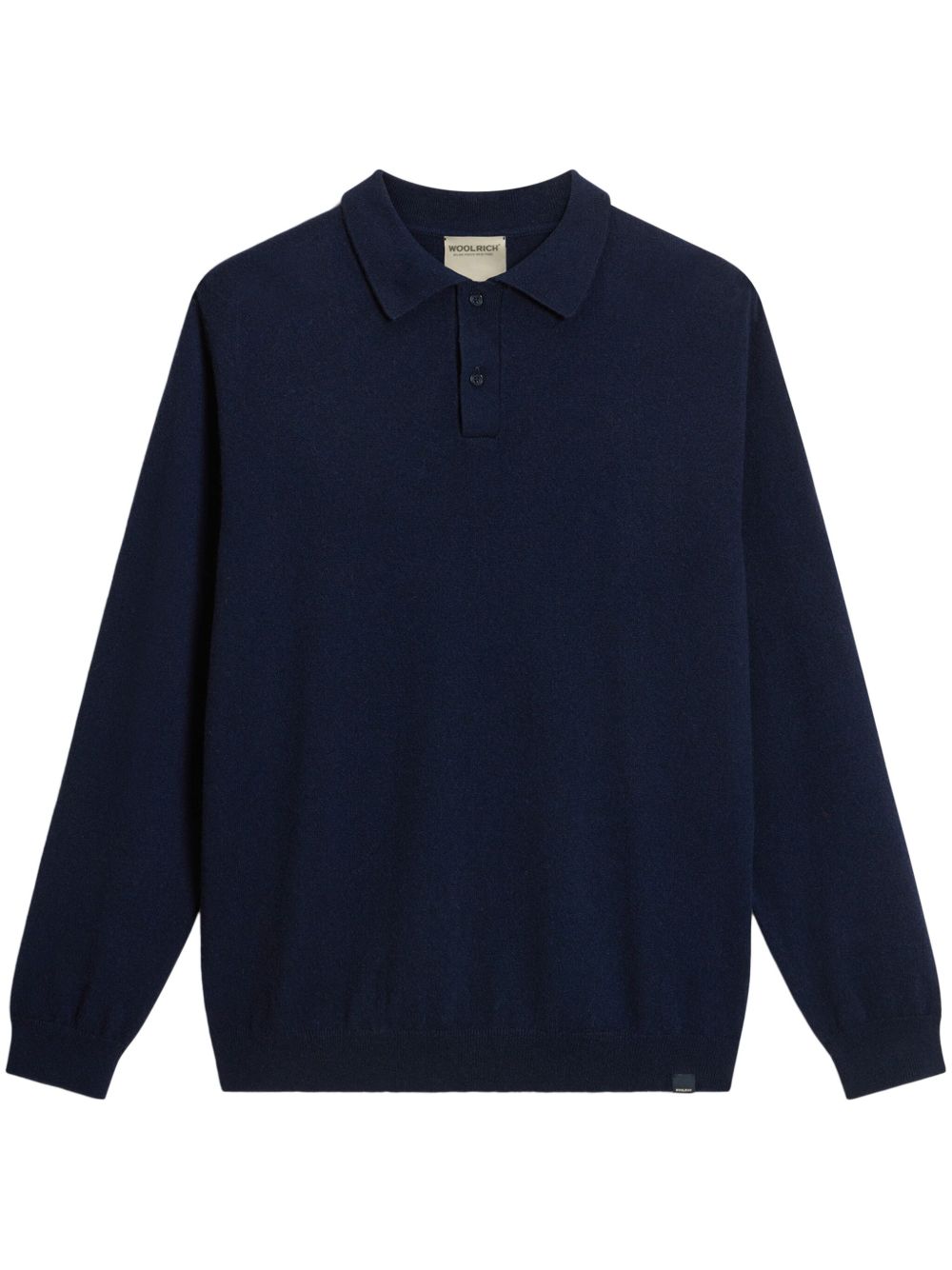 Woolrich polo领羊绒毛衣 - 蓝色
