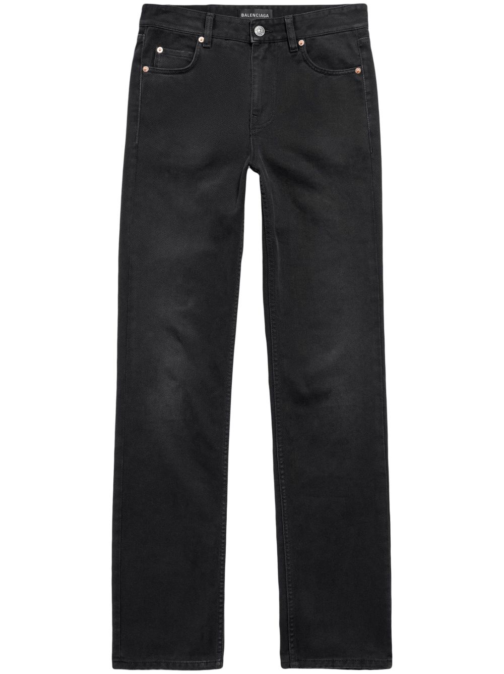 Balenciaga 中腰直筒牛仔裤 - 黑色