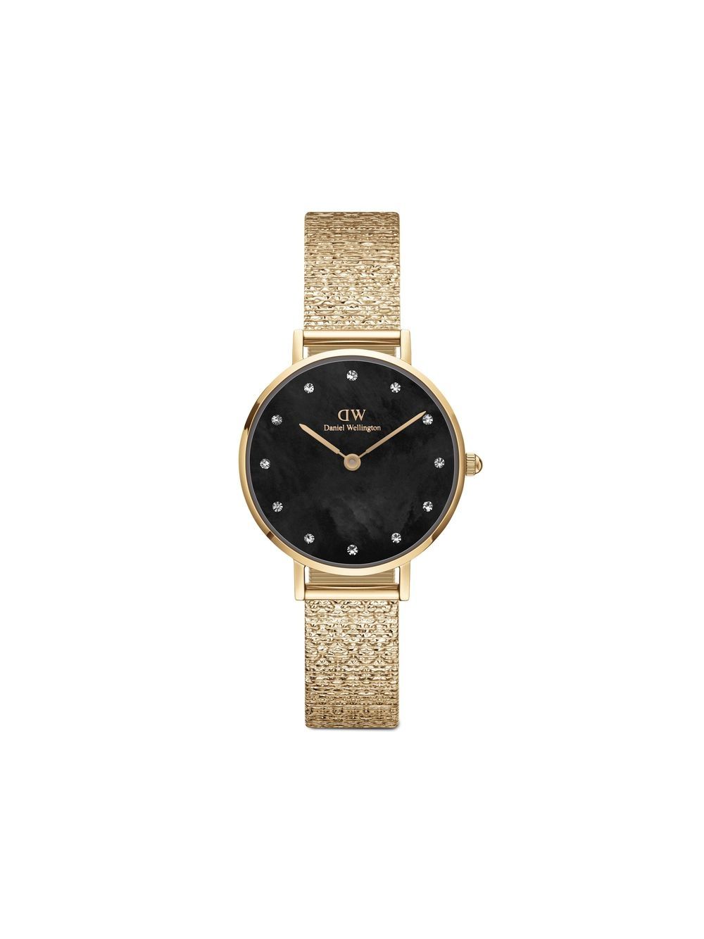 Daniel Wellington Petite Pressed Studio Lumine 28毫米腕表 - 黑色