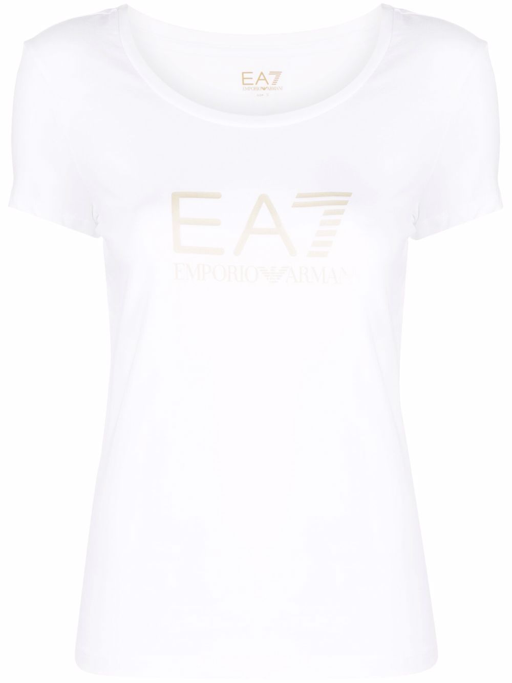 Ea7 Emporio Armani logo印花T恤 - 白色