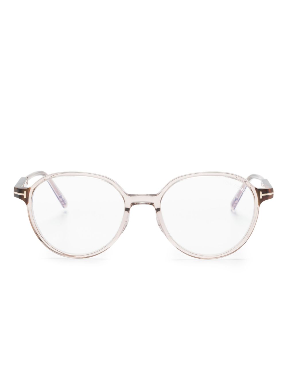 TOM FORD Eyewear 圆形镜框透明眼镜 - 粉色