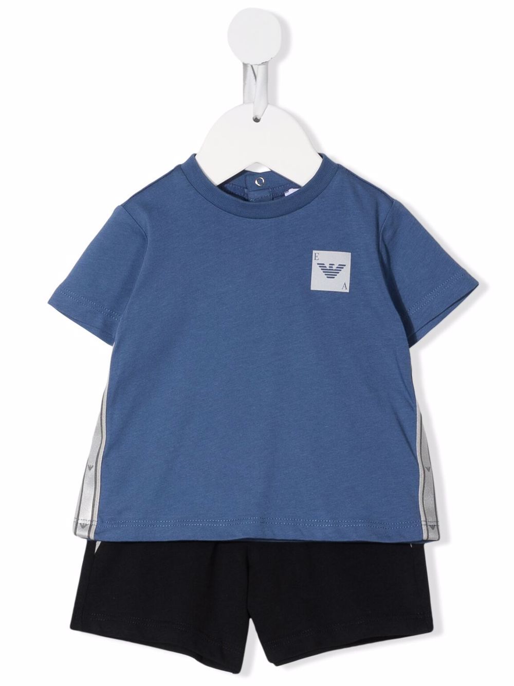 Emporio Armani Kids logo印花套装 - 蓝色