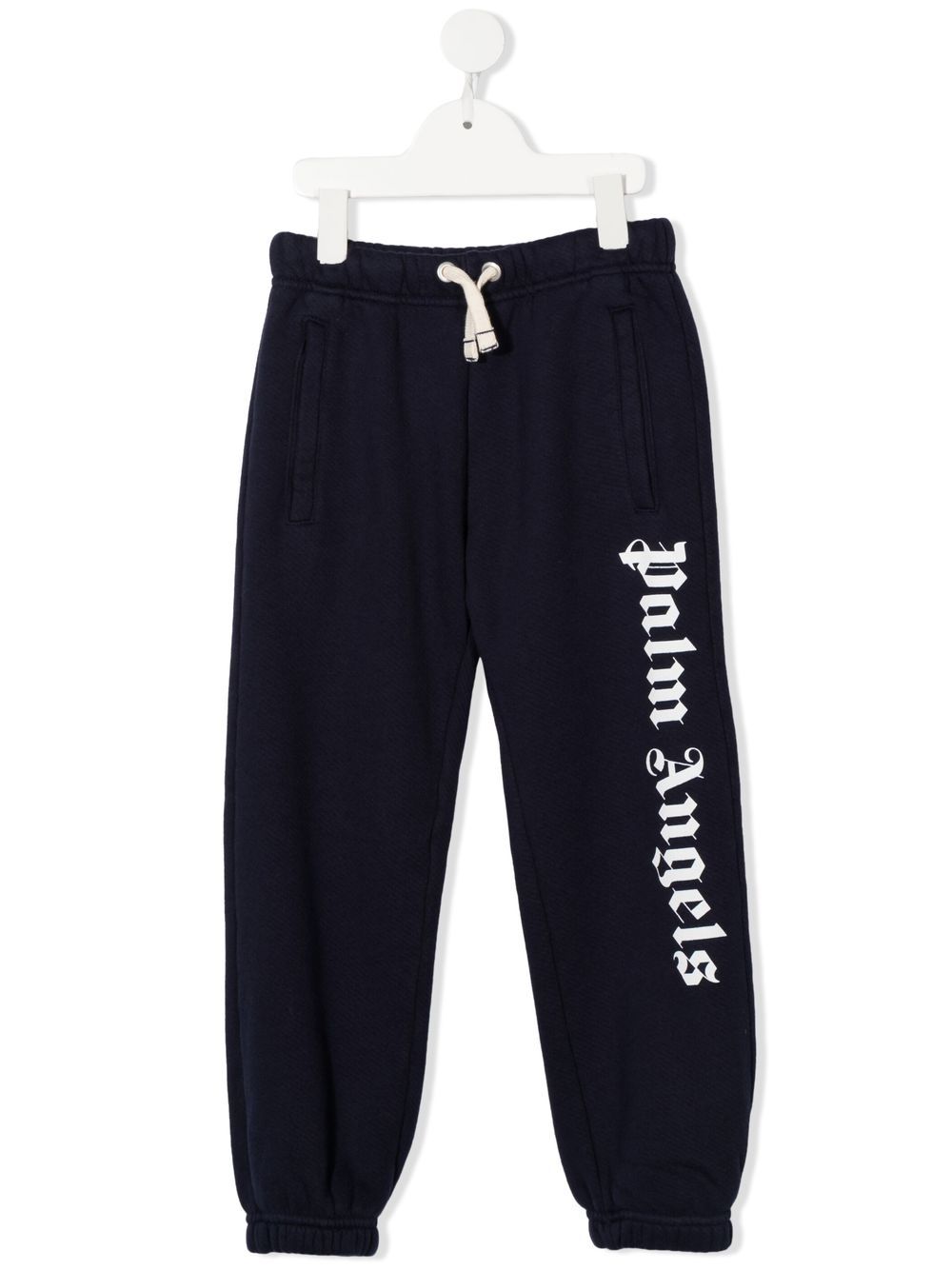 Palm Angels Kids logo印花抽绳运动裤 - 蓝色