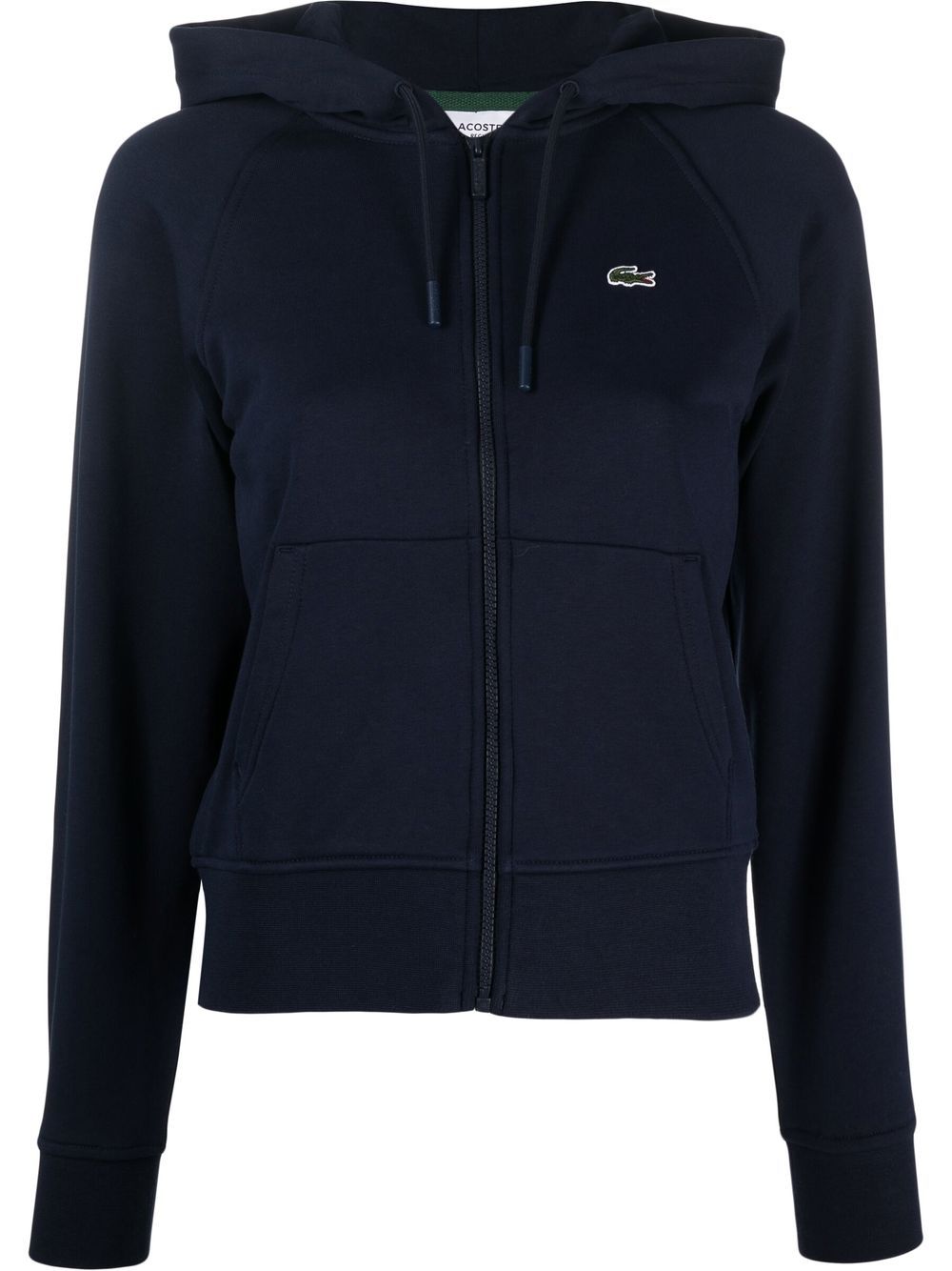 Lacoste 标贴拉链连帽衫 - 蓝色