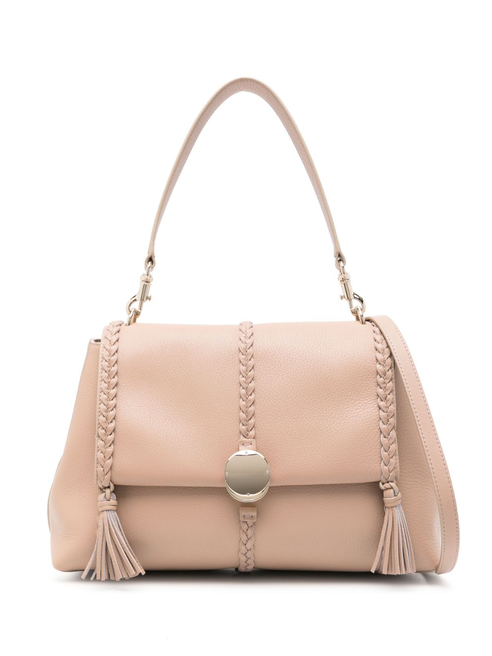 Chloé Penelope 皮质中号单肩包 - 中性色