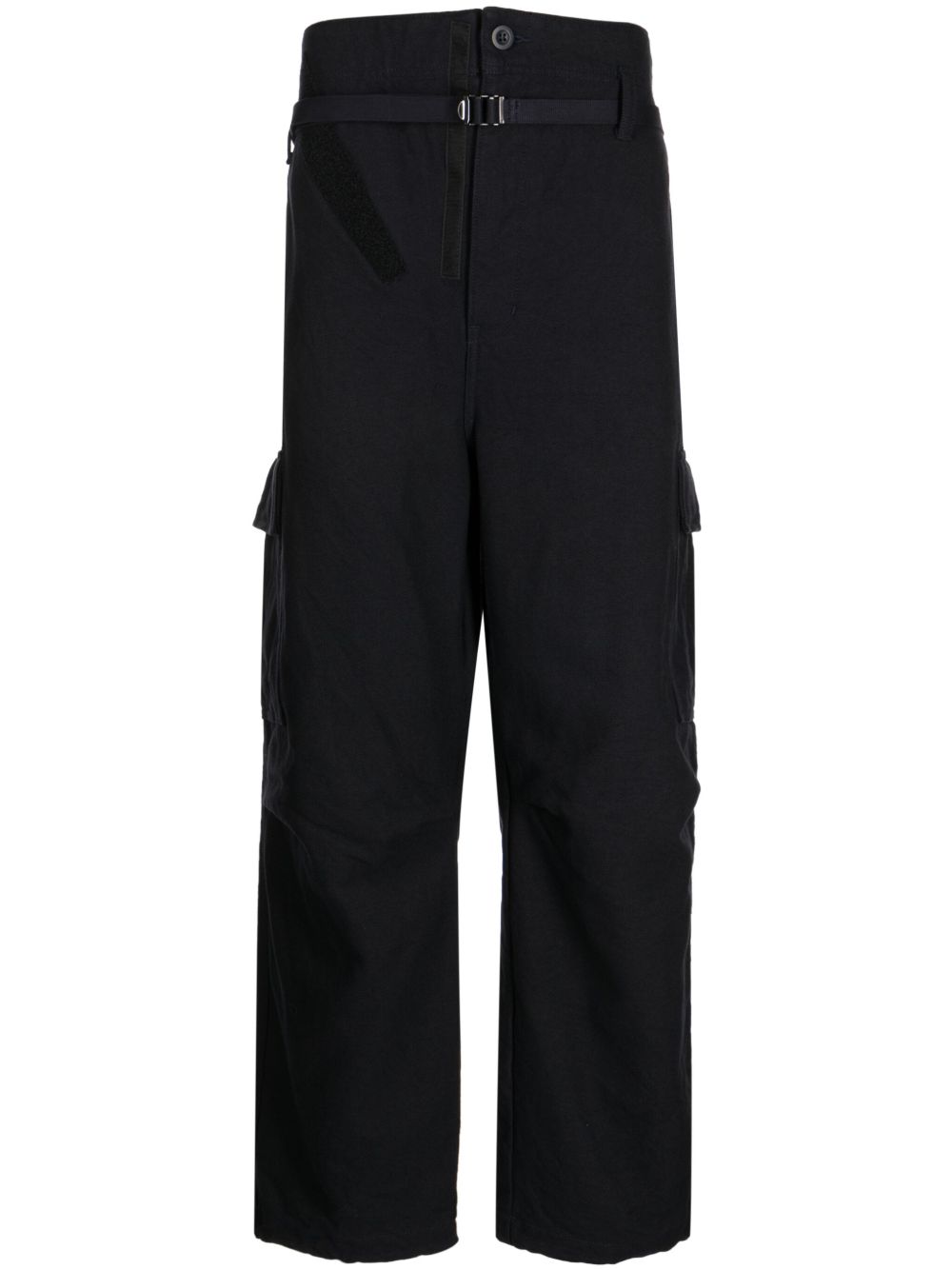 Comme des Garçons Homme 工装口袋棉混纺阔腿裤 - 蓝色
