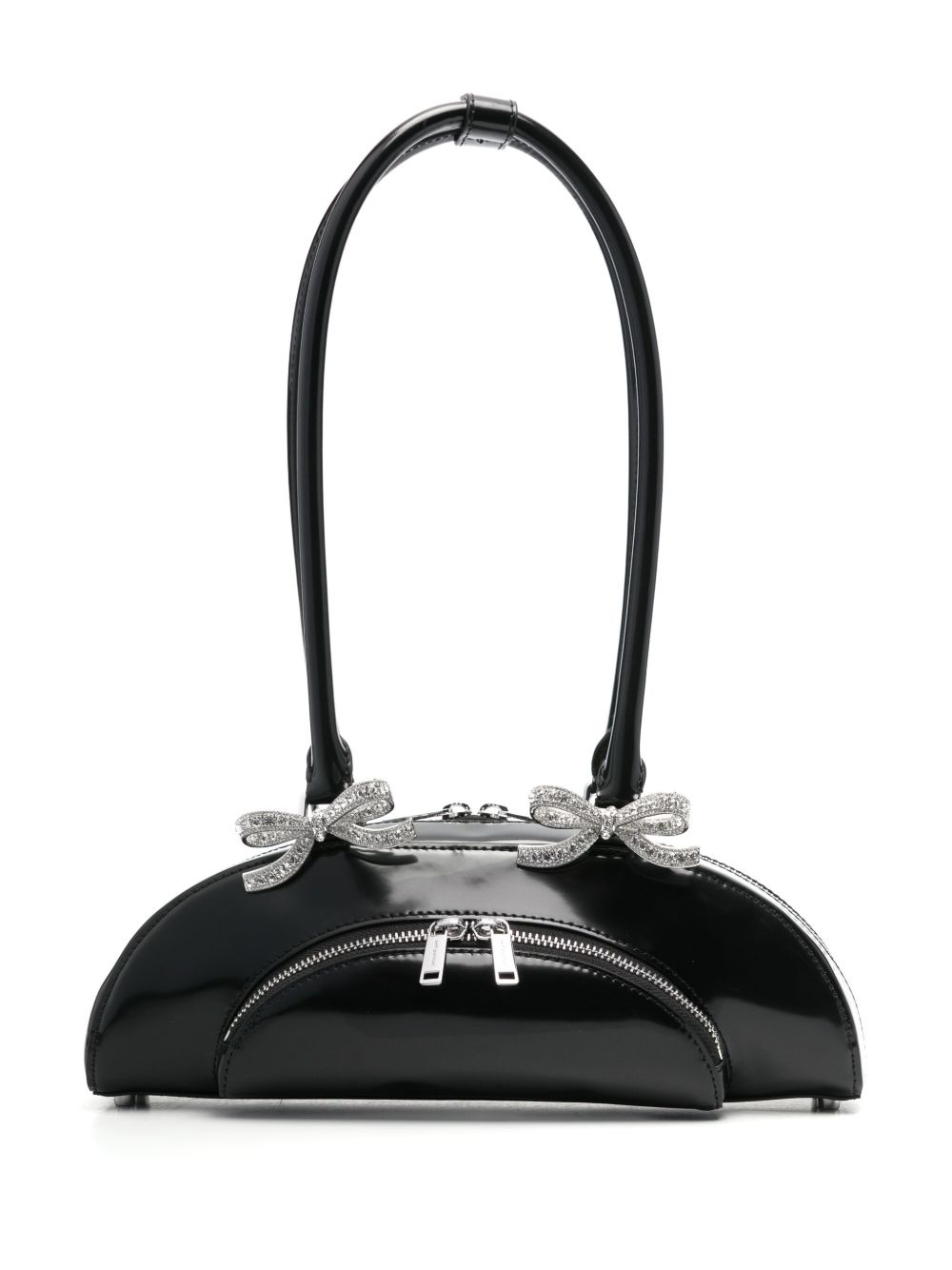 Self-Portrait Curved shoulder bag - 黑色