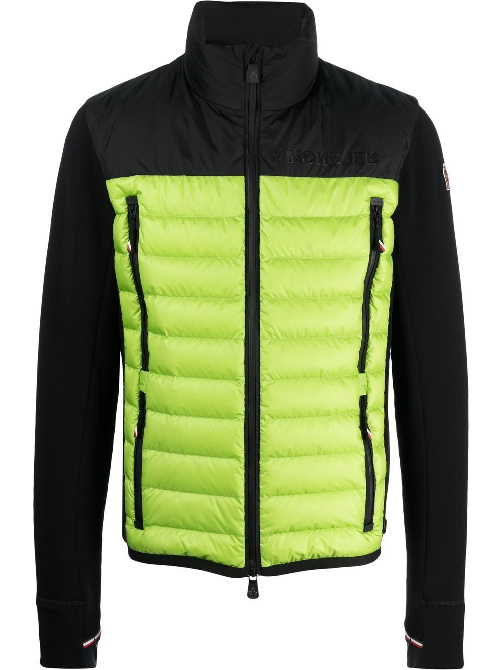 Moncler Grenoble 标贴高领夹克 - 黑色