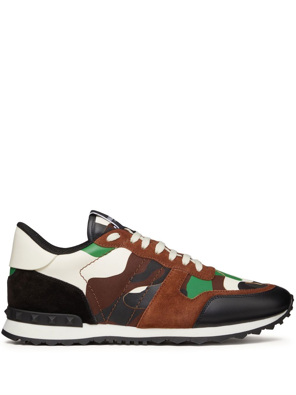 Valentino Garavani Camouflage Rockrunner 运动鞋 - 黑色