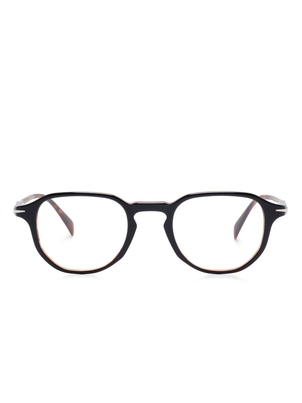 Eyewear by David Beckham 广角大圆框眼镜 - 褐色