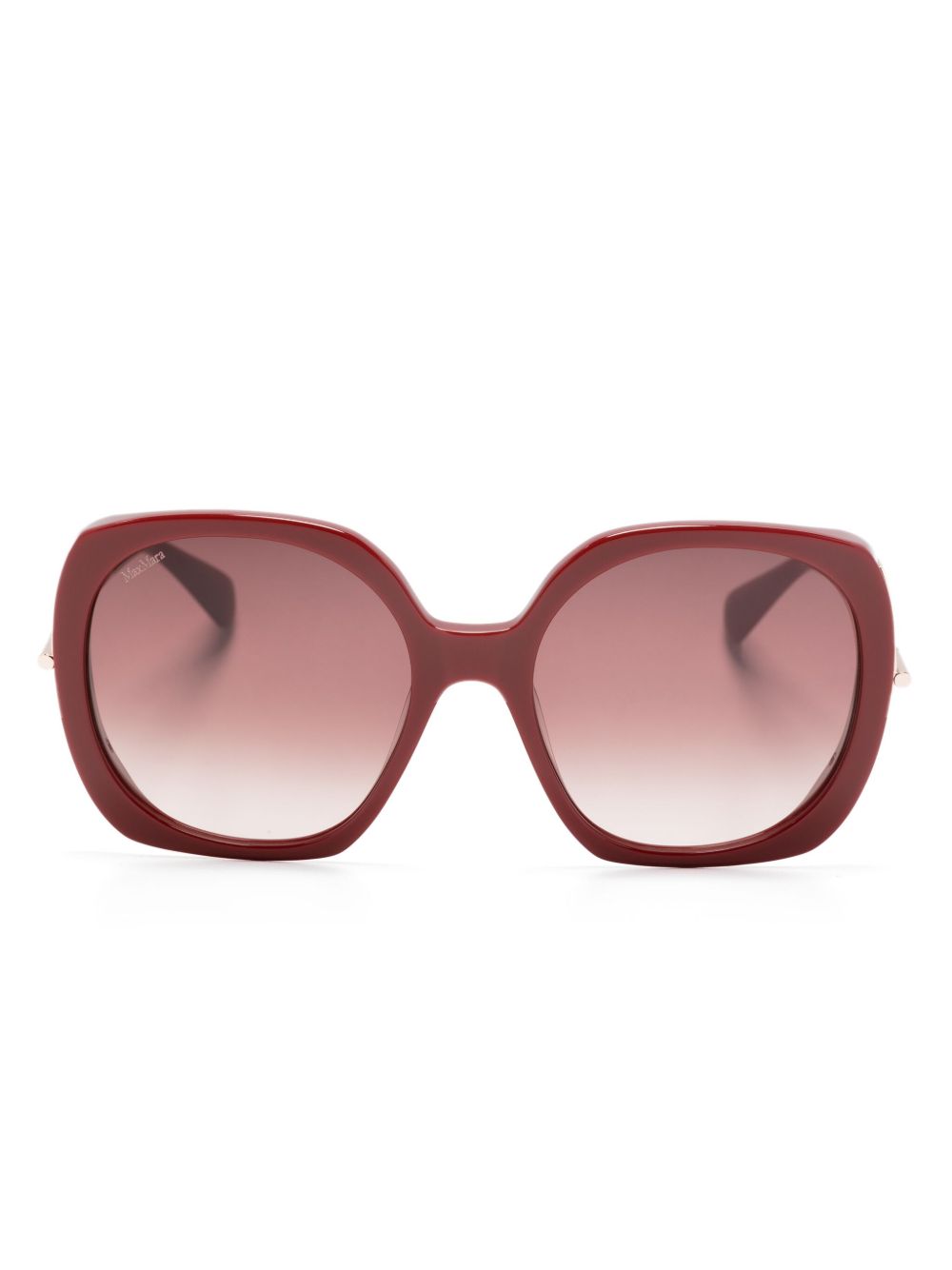 Max Mara Eyewear 超大框双色太阳眼镜 - 红色