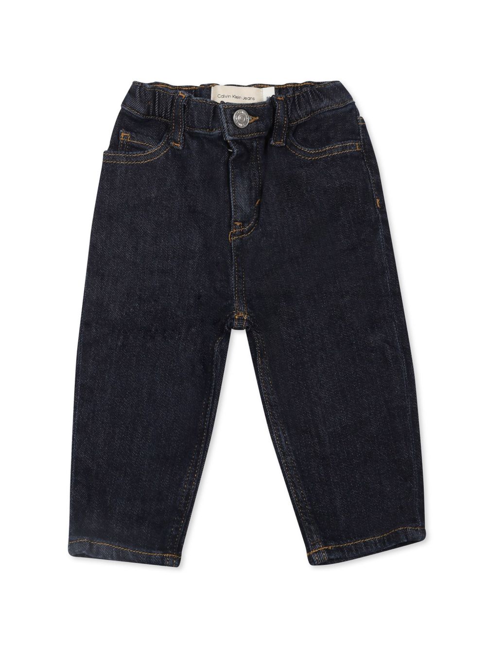 Calvin Klein Kids 直筒牛仔裤 - 黑色