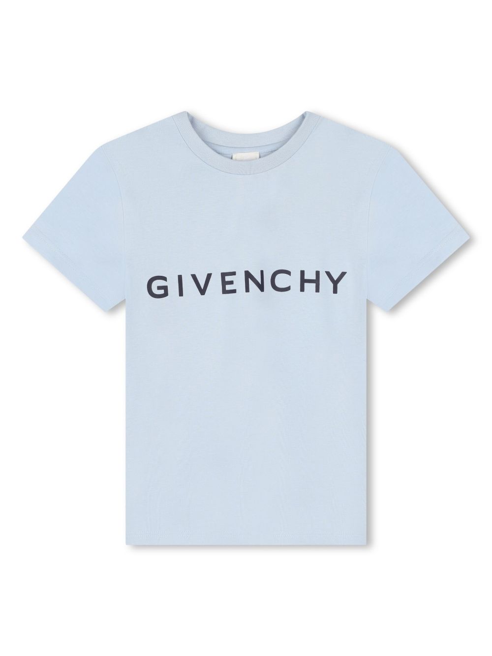 Givenchy Kids logo印花棉T恤 - 蓝色