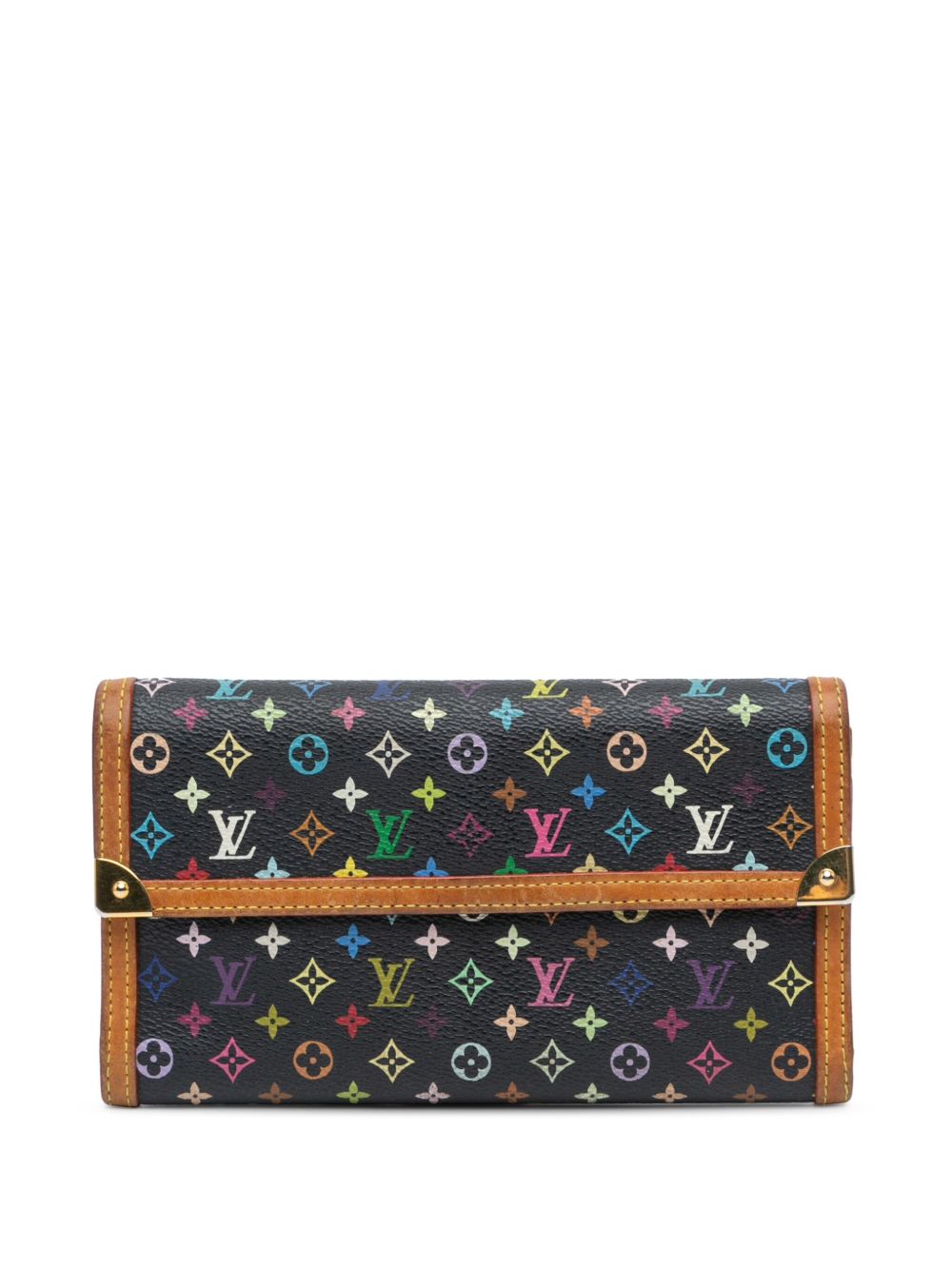 Louis Vuitton Pre-Owned Monogram Multicolore Porte Tresor International 长款钱包（2005年典藏款） - 黑色