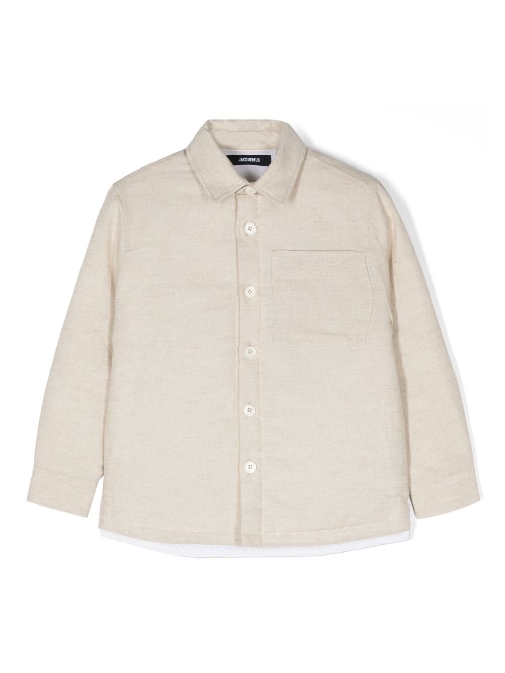 JACQUEMUS L'ENFANT logo刺绣衬衫 - 中性色