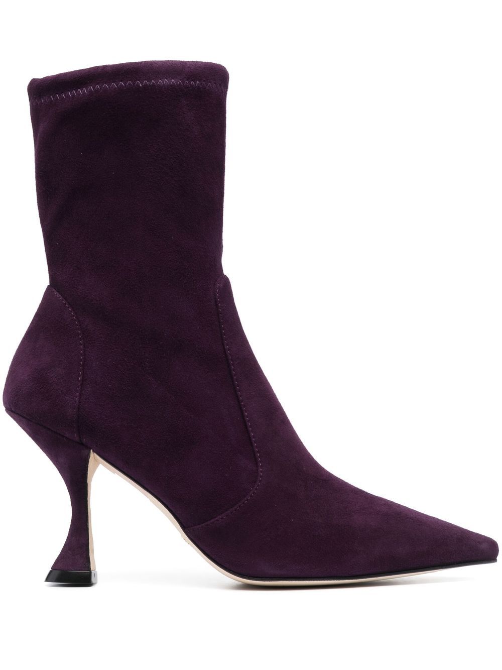 Stuart Weitzman XCurved 高跟袜靴 - 紫色